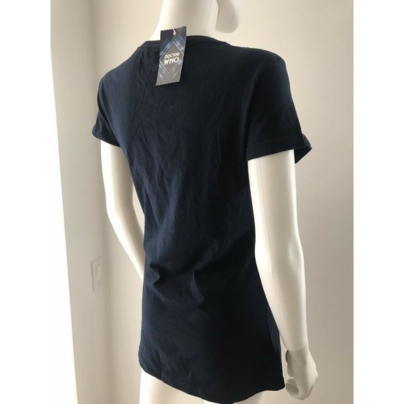 NWT Doctor Who Men's T- Shirt Slim Fit Navy Blue Short Sleeve Round Neck Size S - Picture 6 of 7